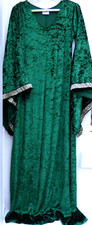 CRAZY LADIES Medieval Tudor Gown £65 - Green Velvet  - Size XS