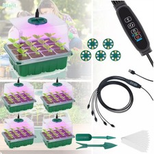 Plant Propagator Seed Tray Timer Set with Full Spectrum USB Grow Lights (Pack 5)
