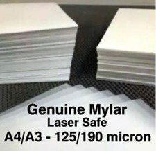STENCIL Sheets Blank A4 /A3  125/190 Micron MYLAR Laser Safe Reusable