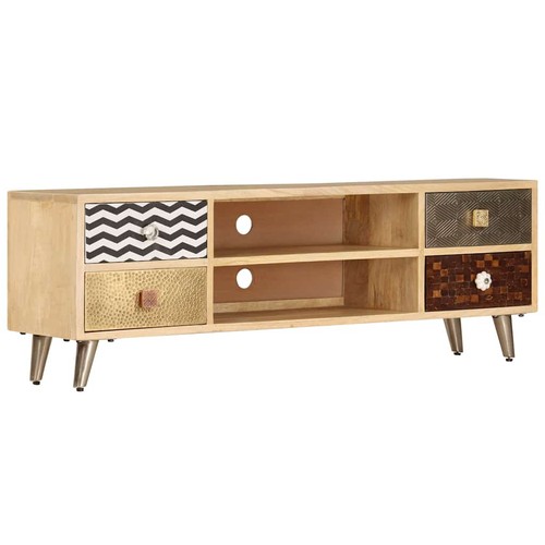 Vidaxl solid mango - wood, tv
