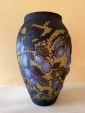 Galle Style Cameo Glass Vase