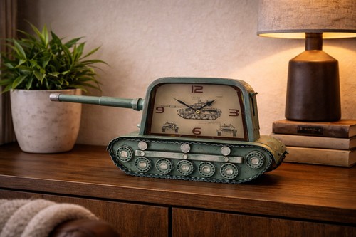 Huge military tank clock 48cm - huge,