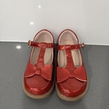 Girls Infant sparkly red shoes size 9