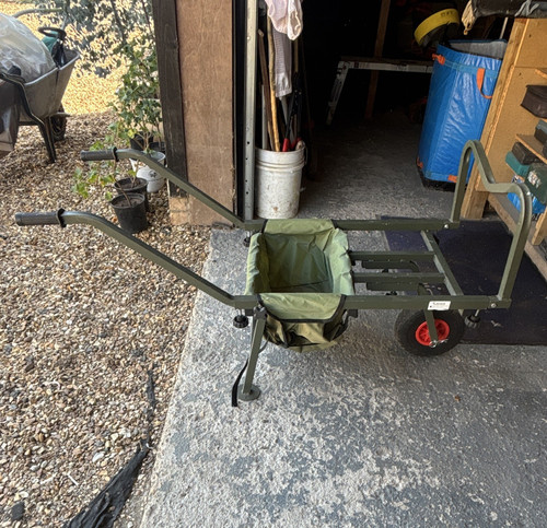 Green foldable fishing cart - foldable,