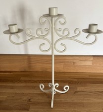 Candelabra 3 Arms Iron Candle Stick Candelabra For Wedding cream shabby chic 