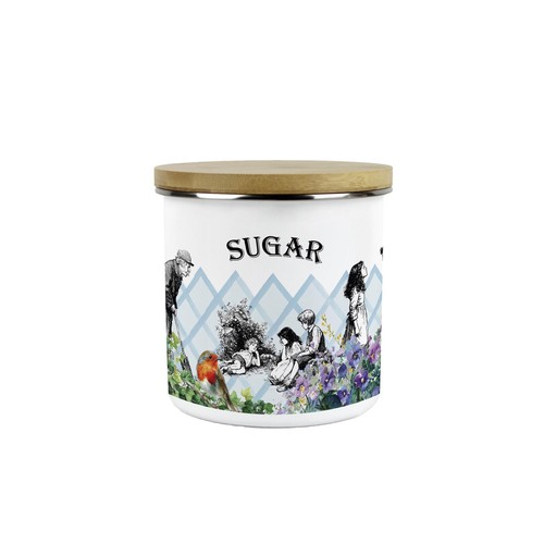 Secret garden sugar canister - garden,