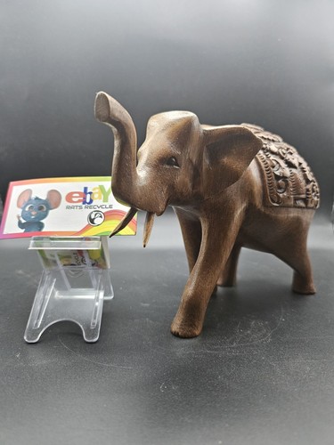 Wood carved elephant stunning - carved,