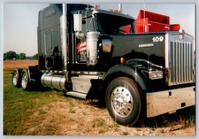 Black Kenworth W900 semi-truck