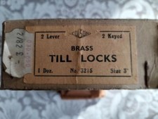 Colson Secure 3" brass till lock no 3215,2lever,2keyed.