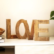 Wooden Love Block Letters Set