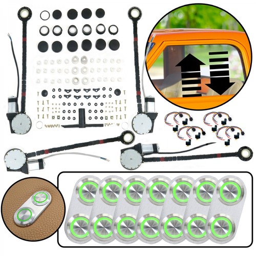 Door power window kit with - window,