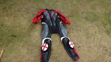 Dainese one piece leathers size Eur 54 UK 44 Large L Motorcycle Racing Red Black