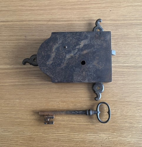 Antique vintage rim door lock - rim,