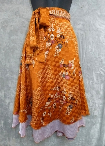 Indian silk blend sari skirt - indian,