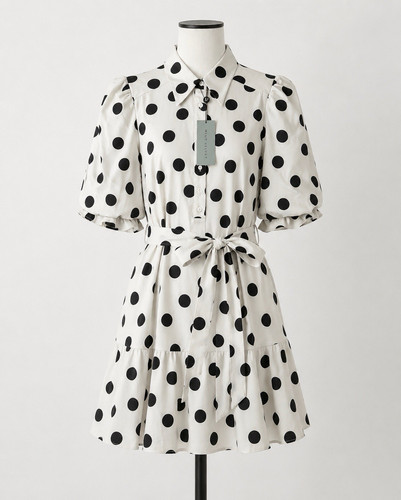 Mint velvet white black polka - velvet,