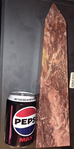Vintage red marble obelisk - marble,