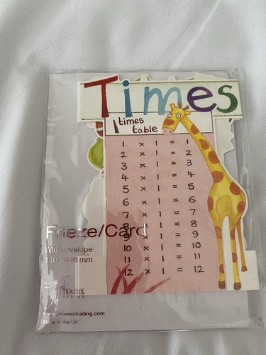 Times table folded card - times,