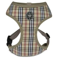 Hamish McBeth Luxury Designer Adjustable Dog Harness - Brown Tartan Padded S M L