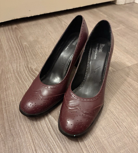 Bass women burgundy leather - bass, women's