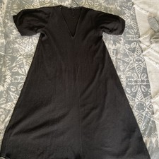Zara Black Puff Sleeve Dress Size S
