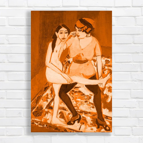 Expressionist couple orange - expressionist,