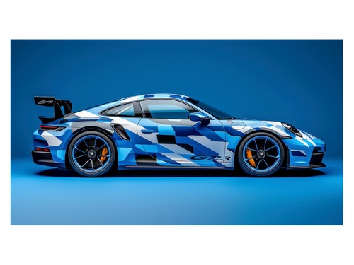Blue sports car - sports, modern