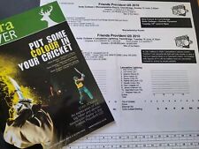 Nottinghamshire CCC Extra Cover Issue 2 2010:Programme,cards & scorecards