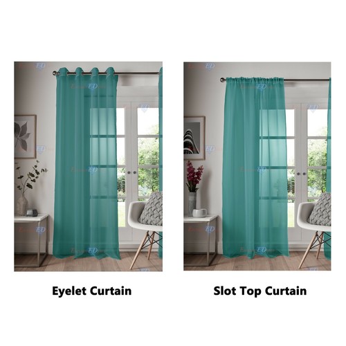 Eyelet ring top voile curtain - ring,