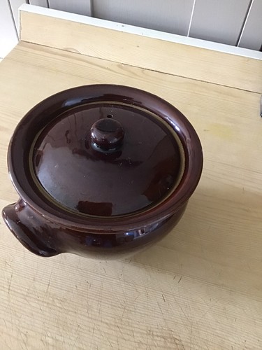 Vintage earthenware lidded - vintage,