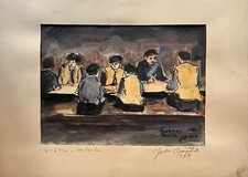 Watercolor People at Table