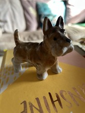 Vintage porcelain terrier dog ornament. Marked foreign