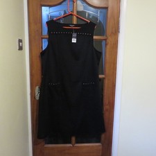 Bonmarche Black Pinafore Dress size 22 BNWT