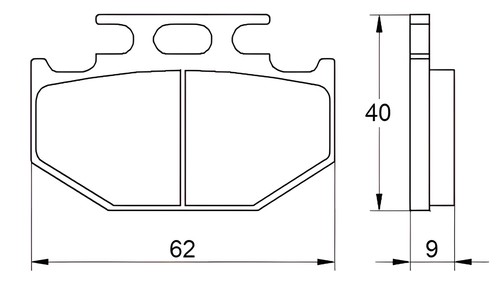 Rear recessed brake pads for - rear,