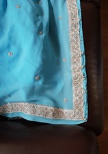 Sky blue silver - , embroidered
