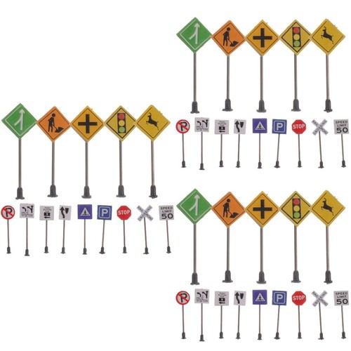 42pcs sand table traffic signs - 42pcs,