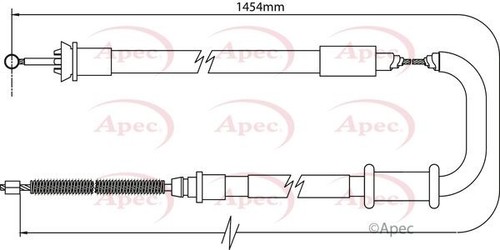 Apec rear right brake cable - right,
