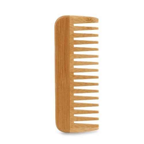 Natural bamboo wide tooth comb - wide,