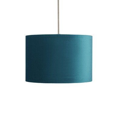 Blue velvet lampshade 30cm - velvet,