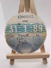 Vintage Ford Stamped 1989 Old Original Vehicle Road Car Cars Tax Disc Discs 89