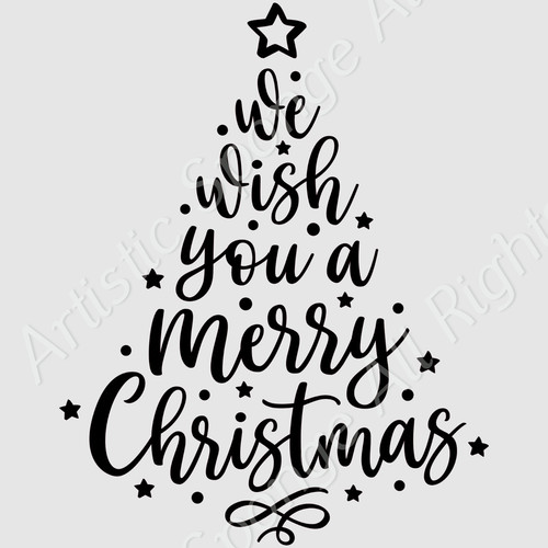 Merry christmas tree reusable - merry,
