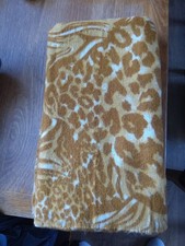 Large Scarf/ Shawl In Mustard Animal Print