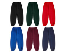 JOGGING BOTTOMS Kids Boys girls Warm Fleece Plain Joggers 2- 13 Years Children'