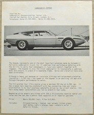 LAMBORGHINI ESPADA Car Sales