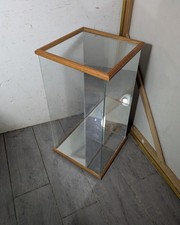 Vintage Oak Wood & Glass