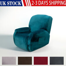 Velvet Recliner Sofa Covers Stretch Armchair Sofa Slip Cover Protector UK