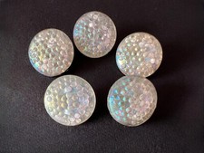 5 Vintage Hobnail Glass Shank
