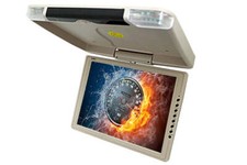 Absolute DFL-1100IRC 11-Inch Cream Flip Down Monitor with DVD Player SD/USB