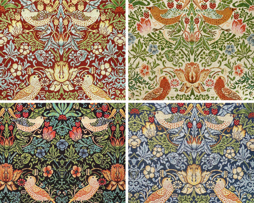 Strawberry thief tapestry - strawberry,