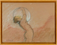 Boris Smirnoff (1895-1976) - Framed Mid 20th Century Pastel, Posed Female Nude