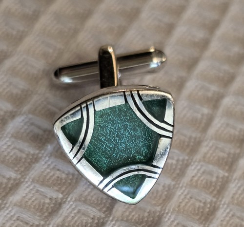 Vintage silver tone green - &,
